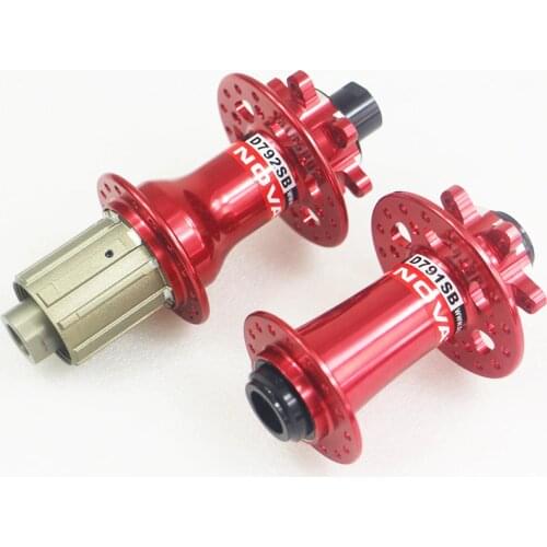 Novatec D791SB D792SB road disc hubs front 12X100 rear 12X142 cyclocross gravel 24H 28H 32H SHN 10s 11s 24 28 32 Holes black red