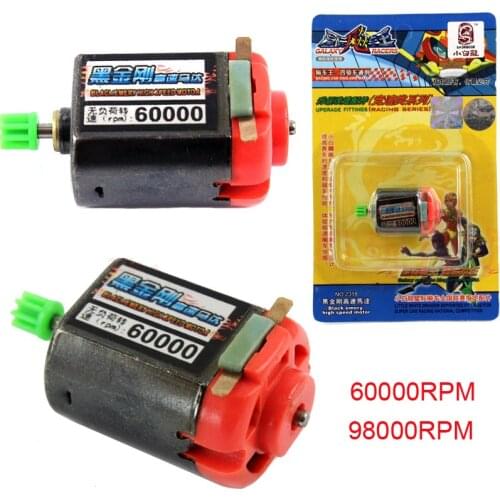 2PCS Mini 4WD Car 6W/9.8W RPM Motor Dustproof Double Ball Bearing Motor 60000/98000RPM High Speed Shock Fast Dragon Motor King
