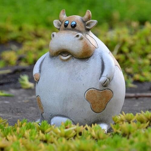 Garden Courtyard Landscape Cement Garden Animal Garden Decoration Outdoor Simulation Cow Sculpture Crafts Decoration