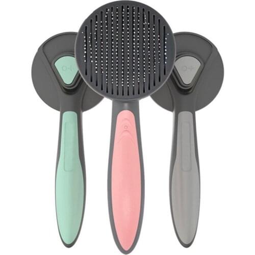 Pet Self-Cleaning Comb Safe Dematting Comb Dog and Cat Grooming Brush Automatic Quick Clean Hair Removal
