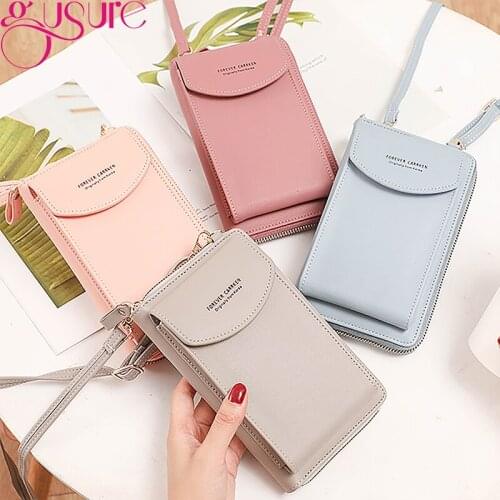 Gusure Mini Crossbody Bag Women Flap Cellphone Shoulder Strap Bag Fashion Daily Use Card Holder Mini Messegner Bag Female Wallet