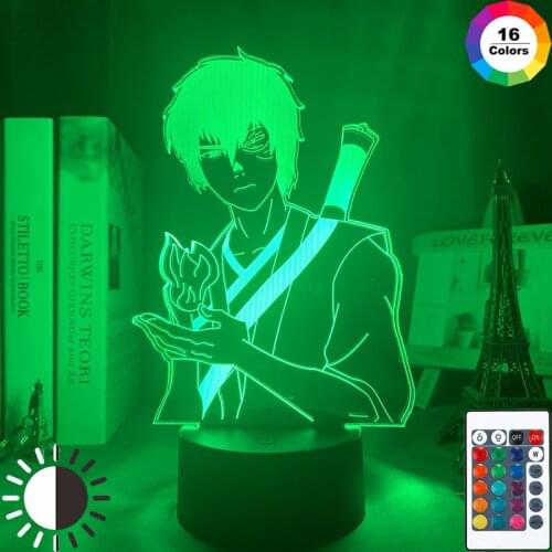 Avatar The Last Airbender Zuko Lamp for Home Decoration Birthday Gift Led Night Light Avatar Bedroom Decor Light Cartoon Lamp