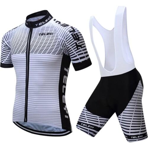 Teleyi Racing Sport Cycling Jersey Set Men Summer Short Sleeve Bicycle Cycling Clothing Ropa Ciclismo Quick Dry MTB Bike Jersey