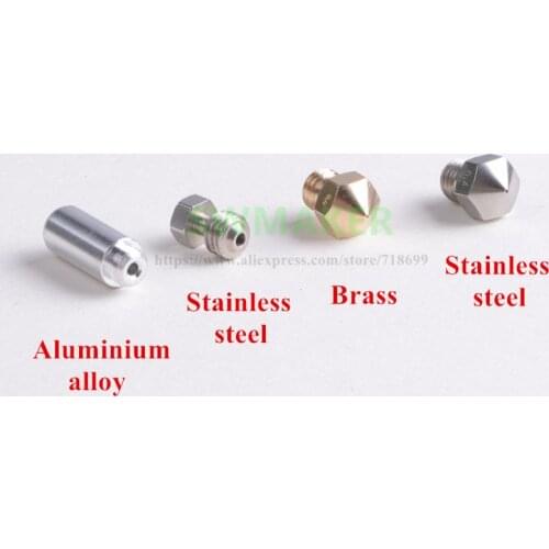 1.75mm thermal barrier tube 0.4mm Titanium alloy / brass nozzle MK10 All Metal Hotend Kit for Flashforge/CTC/Wanhao 3D printer