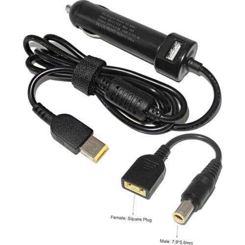 90W Universal Laptop Car Charger 20V 4.5A DC Power Adapter for Lenovo G400 G500 G505 Thinkpa X1 Carbon X60 X61 Z60 Z61 T60 T61