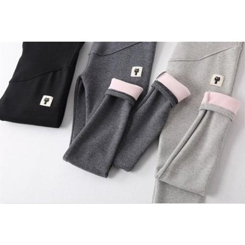 Velvet Maternity Leggings Pants For Pregnant Women Warm Winter Maternity Clothes Thickening Pregnancy Trousers Clothing E0145