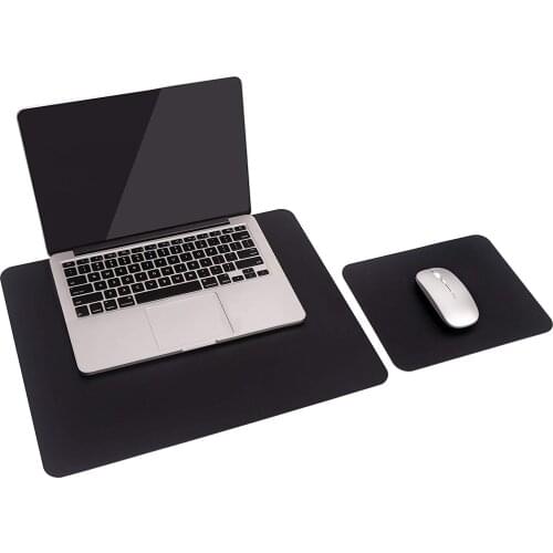 YSAGi computer desk mats mouse pad set, waterproof PU leather pad game office home dual-use desk mat