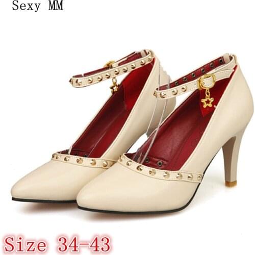 High Heels Ladies Pumps High Heel Shoes Women Stiletto Woman Party Wedding Shoes Kitten Heels scarpin Plus Size 34 - 40 41 42 43