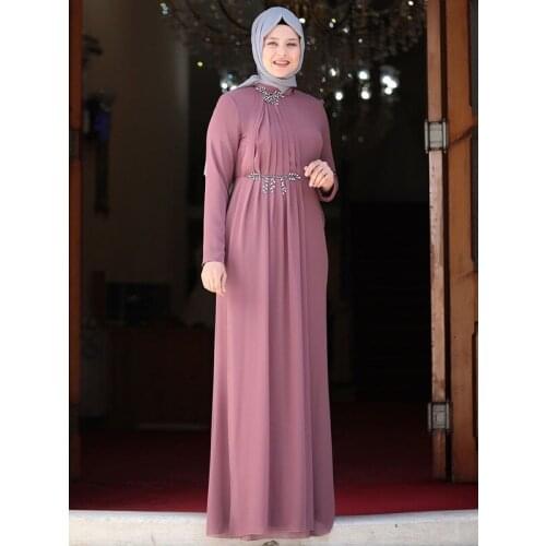 Women Hijab Evening Dress Plus Size Abaya New Season Chiffon Fabric Mother Model Wedding Engagement Invitation Made In Turkey