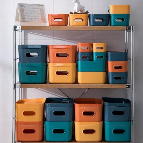 1pc Home Storage Box Case Snacks Toy Makeup Organizer Plastic Container Desktop Sundries Storage Basket Closet Organizer