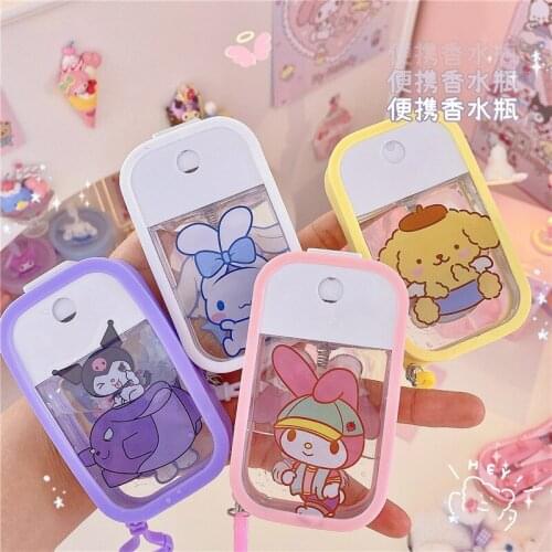 38Ml Sanrio Kuromi Mymelody Mini Perfume Spray Bottle Travel Liquid Storage Points Split Bottling Anime Cartoon for Girls Gift