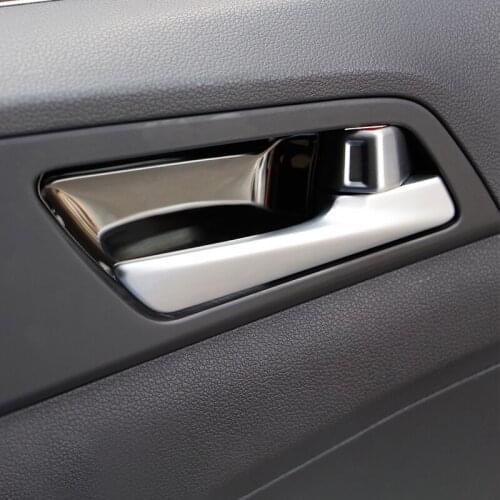 Car Interior Door Handle Ornament for Hyundai Tucson 2015-2020 Stainless Steel Accessories Car Styling 4pcs
