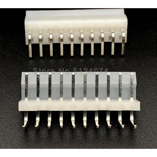 5PCS/LOT CH3.96 10P 10Pin Connector 90 Degree curved Bending needle Pin 3.96mm Wafer Pin Header 3.96-AW