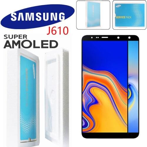 6.0'' Super AMOLED LCD For Samsung Galaxy J6 Plus J610 SM-J610FN Display With Touch Screen Assembly Replacement Parts