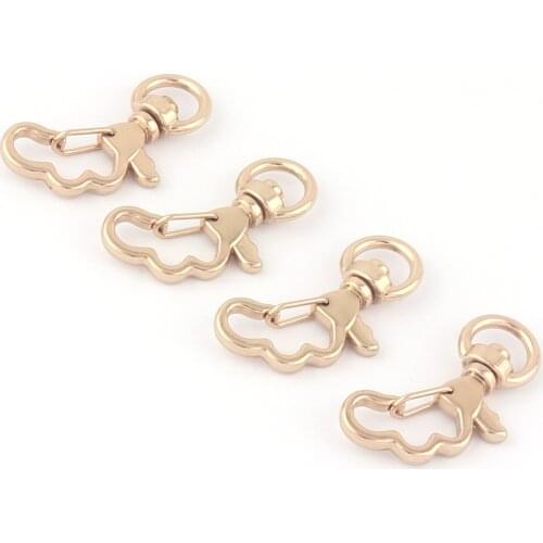 8mm Light Gold Swivel Snap Hook Clasp Claw Lobster Key Ring Jewelry Charm Purse Bag Handbag Clip Webbing Leather Hardware DIY