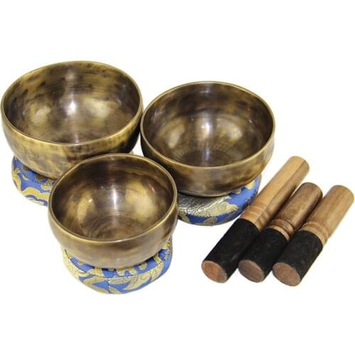 Antique Singing Bowls Antique Design With Dual Surface Mallet and Yoga physiotherapy uses this pure bowl voice Zen Singing Bowls