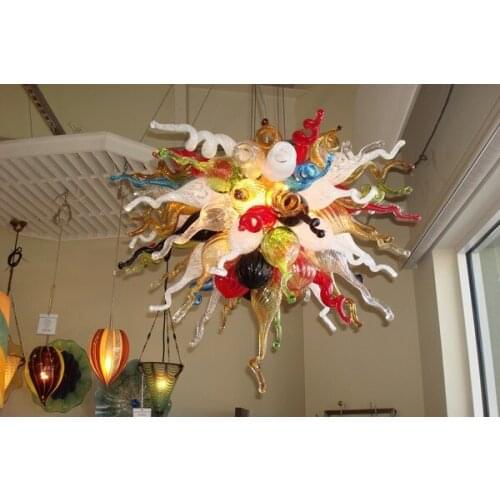 Free Shipping 100% Hand Blown Artistic Lamp Dale Chihuly Style Modern Chinese Chandeliers