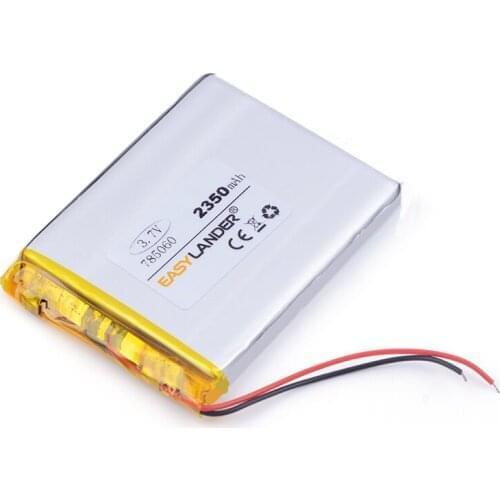 Large-capacity mobile power navigation locator polymer battery 785060P 3.7V 2350MAH andorid phone toys PDA Tools