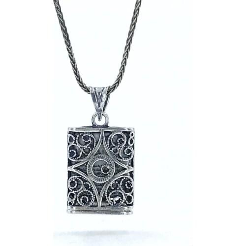 Cevşen Prayerful Silver Necklace