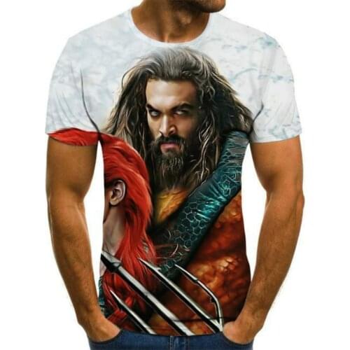 2021 Summer Mens 3D Printed T-shirt Casual Short Sleeve Round Neck Breathable and Thin Newest