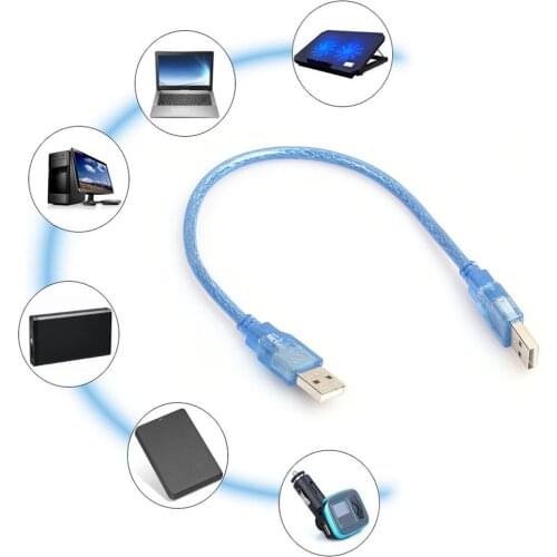 30cm USB 2.0 Extension Cable Male To Male USB Extension Cord Anti-interference Copper Core USB Short Cable
