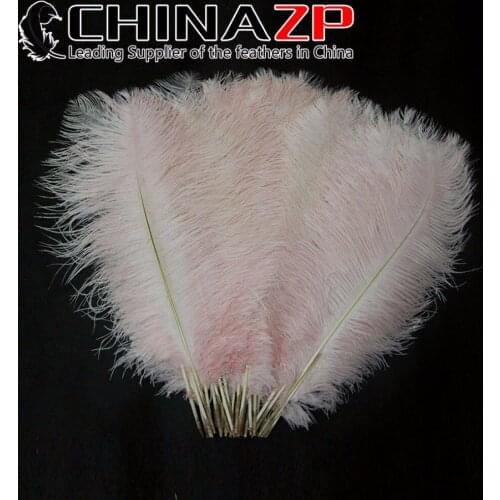 CHINAZP Factory Large Size 20inch to 22inch (50-55cm) Cheap Wholesale 50pcs/lot Good Quality Light Pink Ostrich Feathers