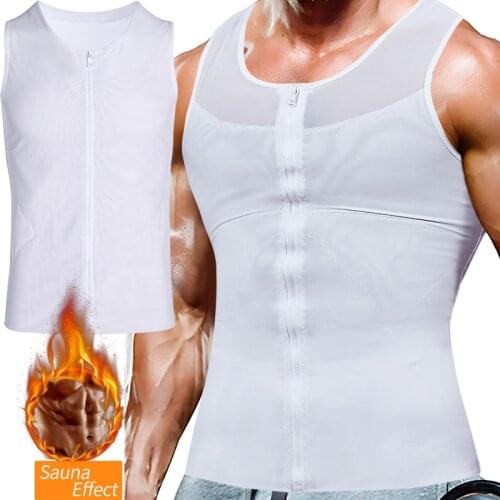 Mens Slimming Body Shaper Waist Trainer Gynecomastia Vest Chest Compression Shirt Abs Abdomen Slim Tank Top Undershirt Shapewear