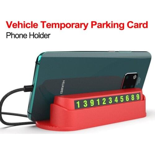 Car Temporary Parking Number Card Holder Mobile Phone Sign With Mobile Phone Holder with Aromatherapy Function