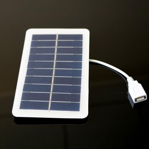 Solar Panel 5V 400mA 2W Output USB Solar Battery Charger MicroUSB Female port Charge Regulators 3.7V 18650 PET Cell