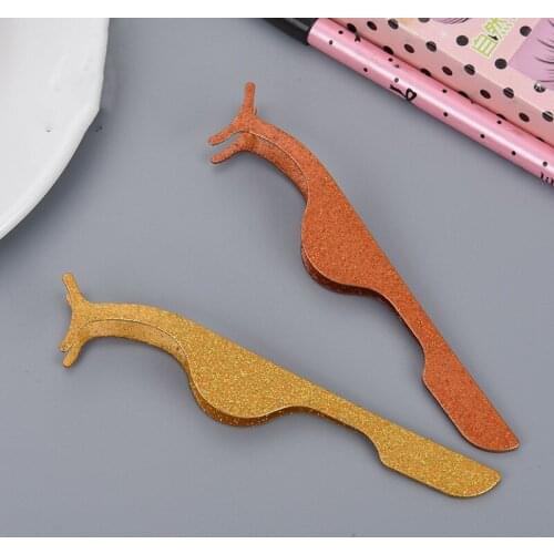 1pc False Eyelash Cosmetic Tweezers Eyelash Extension Rose Gold Curler Fake Eye Lash Applicator Clip Clamp Makeup Forceps Tools