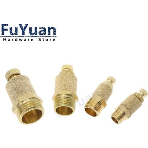 AIR Pneumatic Brass Adjustable Muffler Exhaust Valve 1/8" /1/4" /3/8" /1/2"Throttle Silencer For Solenoid Valve Connecto