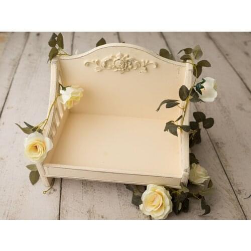 Newborn photography props new cute princess baby wooden bed photo artifact full moon photography props