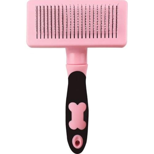 Self Cleaning Slicker Brush – Gently Removes Loose Undercoat, Mats and Tangled Hair – Cat&Dog Grooming Brush
