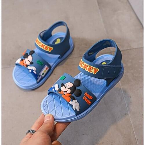 Hot Summer Kid Shoes Disney Cartoon Mickey Mouse Baby Boy Girl Sandal Casual Anti-slip Children Sandals Toddler Beach Shoes