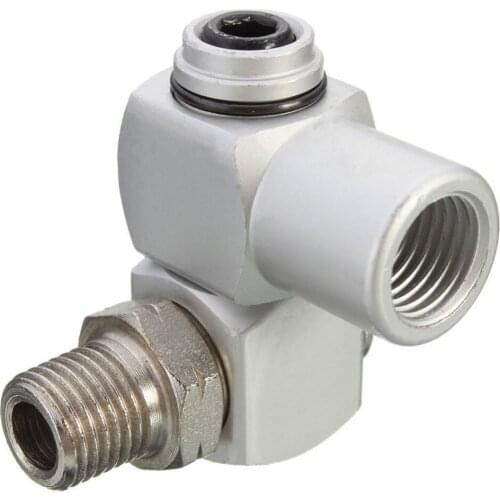 Discount !! 1/4" BSP Universal 360 Swivel Air Hose Connector Adapter Flow Aluminum Tool