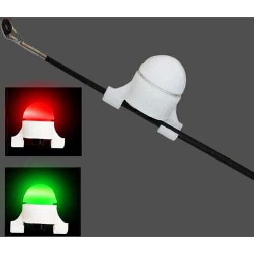 LED Night Fishing Rod Tip Clip on Fish Strike Bite Alert Alarm Light NEW