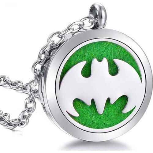 TJP Aroma Perfume Essential Oil Diffuser Locket 30mm Magnetic Closure Silver 316L Stainless Steel Necklace Jewelry Women