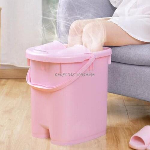 Foot Soaking Bucket Over Calf Thickened Plastic Foot Soaking Basin Foot Washing Bathtub Heightening Deep Bucket Household Over K