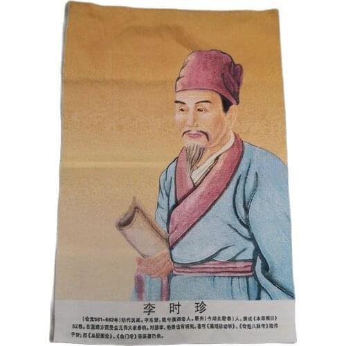 Li Shizhen embroidery portrait famous doctor traditional Chinese medicine embroidery decoration hanging picture