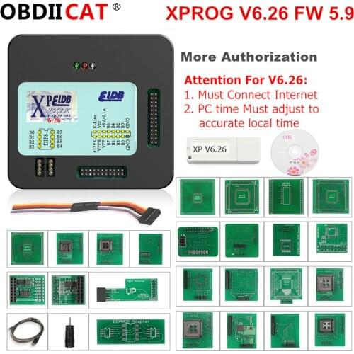 Best XPROG V6.26/6.17/6.12 ECU Programmer Add New Authorization Xprog V5.84 EEPROM Adapter X-PROGM Xprog 5.55