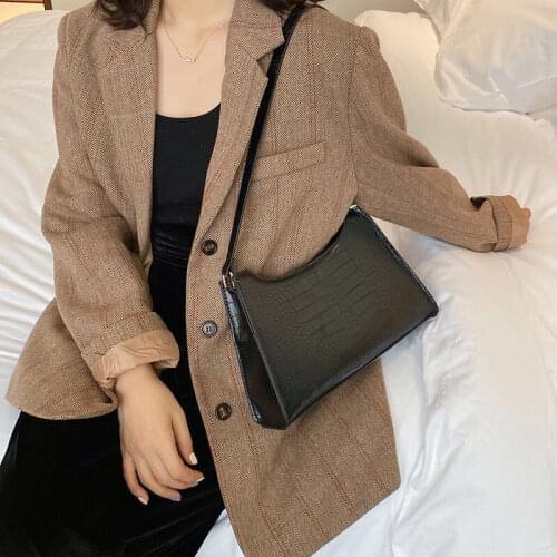 Underarm Shoulder Bag Female Crossbody Bag Women Bag Designer Handbag Purse Fashion PU Leather 2021 New Trend Crocodile Pattern