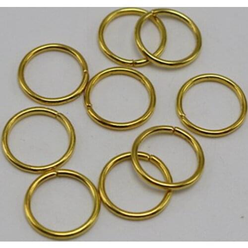 1500Pcs Golden Plated Open Jump Ring 5X0.7mm