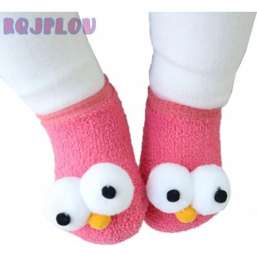 2018 Newborn Cute Baby Cotton Socks 3D Eyes Cartoon Infant Toddler Sock New Born Boys Girls Cheap Stuff Sock 0-3Y