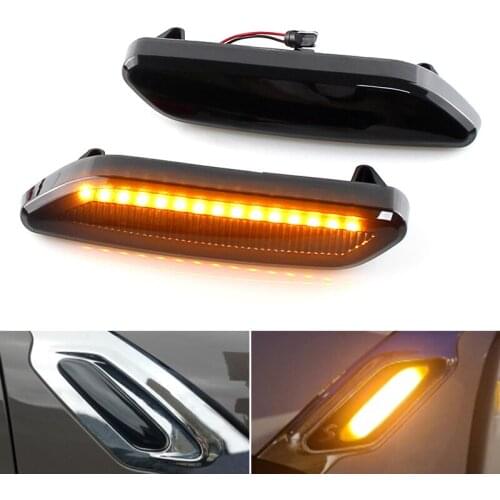 2X Flowing Water Blinker LED Dynamic Turn Signal Light For Mini Cooper R60 Countryman R61 Paceman Side Marker Flashing Indicator