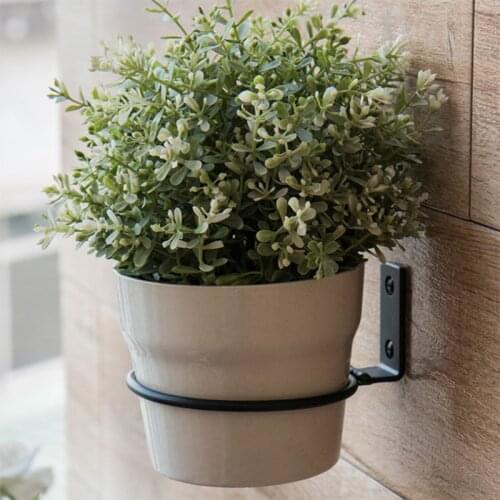 3pcs Garden Decor Hanging Rack Tray Stand Plant Flower Pot Wall Mounted Ring Holder Flower Pot Trays Wall Mounted Folding
