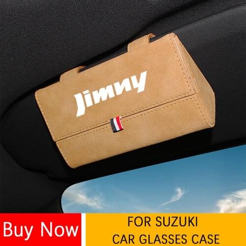 Car Sun Visor Glasses Case Auto Organizer Storage Box For SUZUKI SX4 SWIFT KIZASHI JIMNY IGNIS ERTIGA Ciaz CELERIO BALENO ALTO