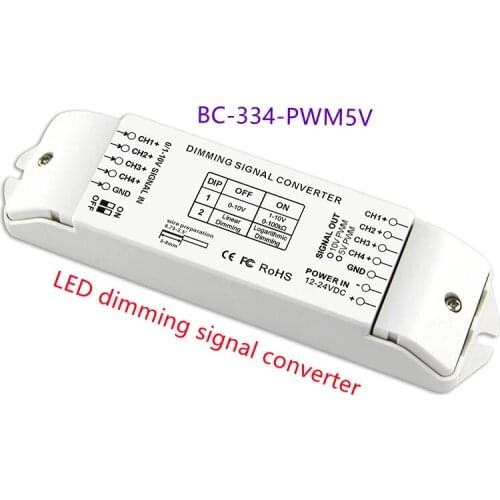 BC-334-PWM5V/10V LED dimming signal converter 4 channels 2DIP switches out led signal driver controller for led led light strip