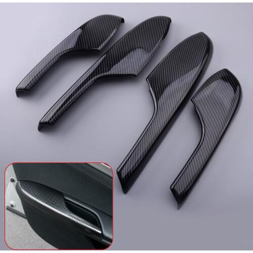 DWCX 4pcs Carbon Fiber Style Interior Door Armrest Panel Trim Cover Cap ABS Fit for Honda Civic 10th 2016 2017 2018 2019 2020