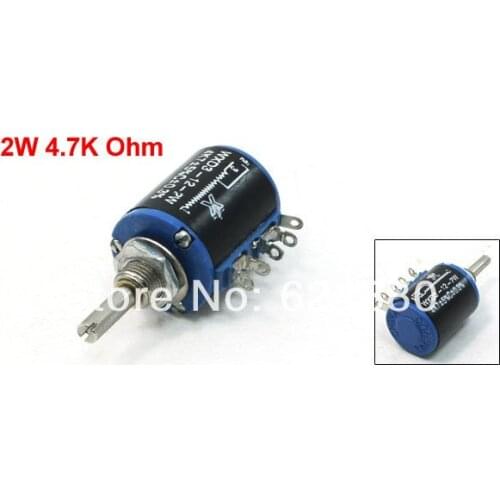 WXD3-13-2W Multiturn Type 5 Pin 5% Tolerance Wire Wound Potentiometer 2W 4.7K Ohm 4700 Ohm