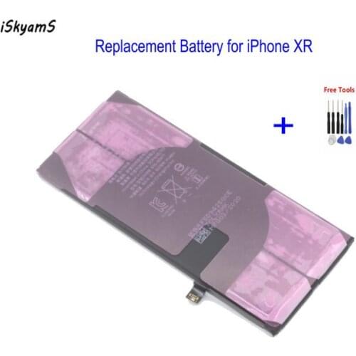 ISkyamS 1x 2942mAh 0 zero cycle XR Replacement Li-Polymer Battery For iPhone XR Accumulator Batteries + Repair tools kit
